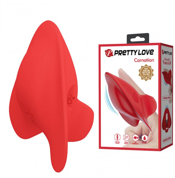PRETTY LOVE - Carnation Finger Vibrator (Chargeable - Red)